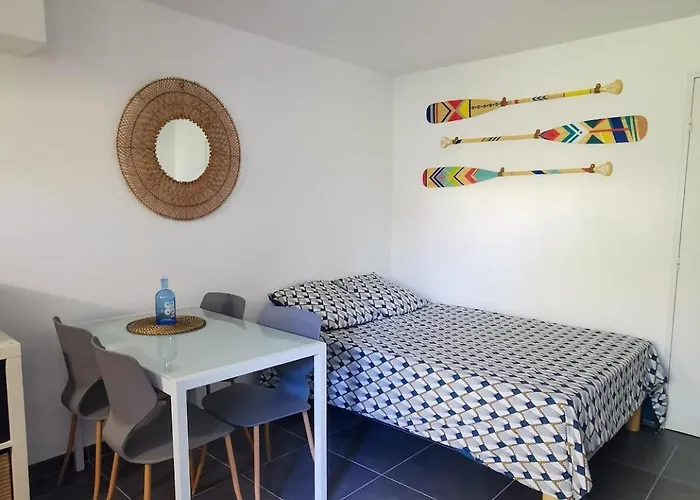Climatisé 2 Pers, Parking Privé, 600 M Plage, 1er étage Apartamento *